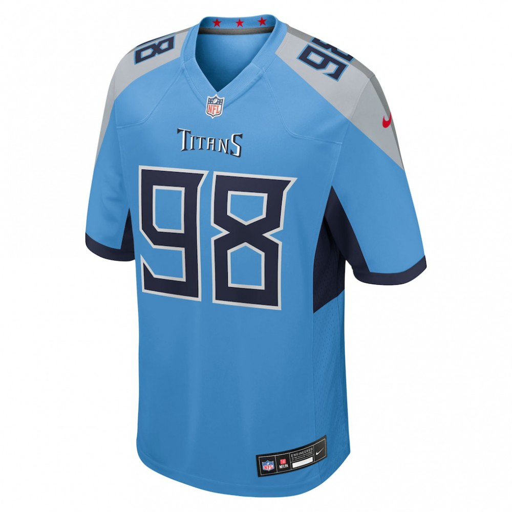 Jeffery Simmons Tennessee Titans Nike Team Game Jersey - Light Blue-GridironStore
